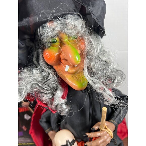 Vintage Rock And Roll Animated Halloween Witch Decoration With Sound Effects & M - Picture 2 of 5